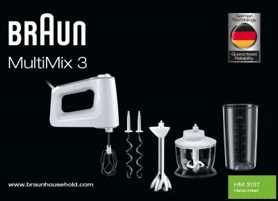 Braun 4644-HM3137WH 0X22211039 MultiMix 3 Hand mixer HM 3137 Ersatzteile