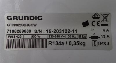 Grundig GTN38250HGCW 7188289680 DD 8kg HP dryer wht 5023790035767 Ersatzteile und Zubehör
